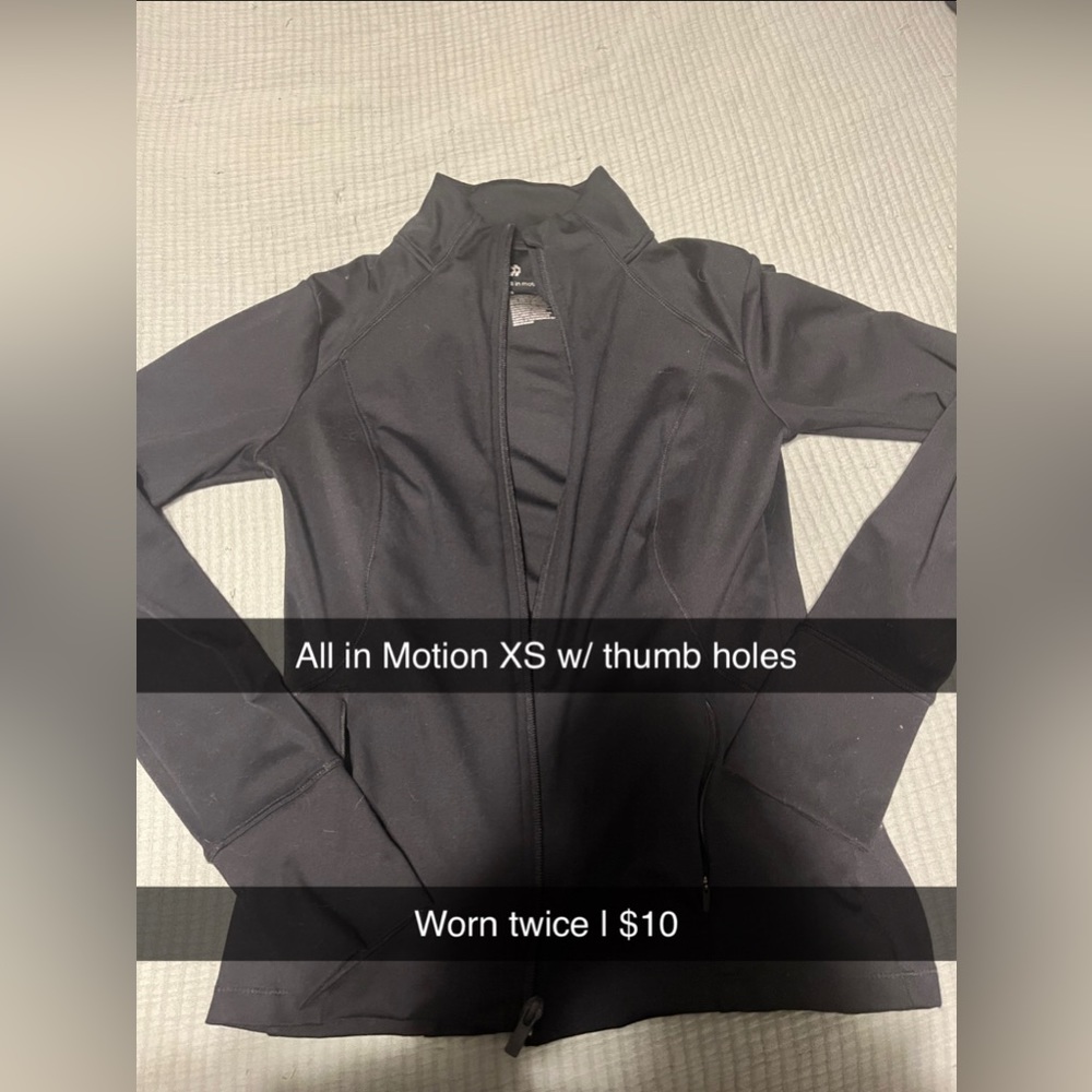 Black All in Motion jacket, size XS